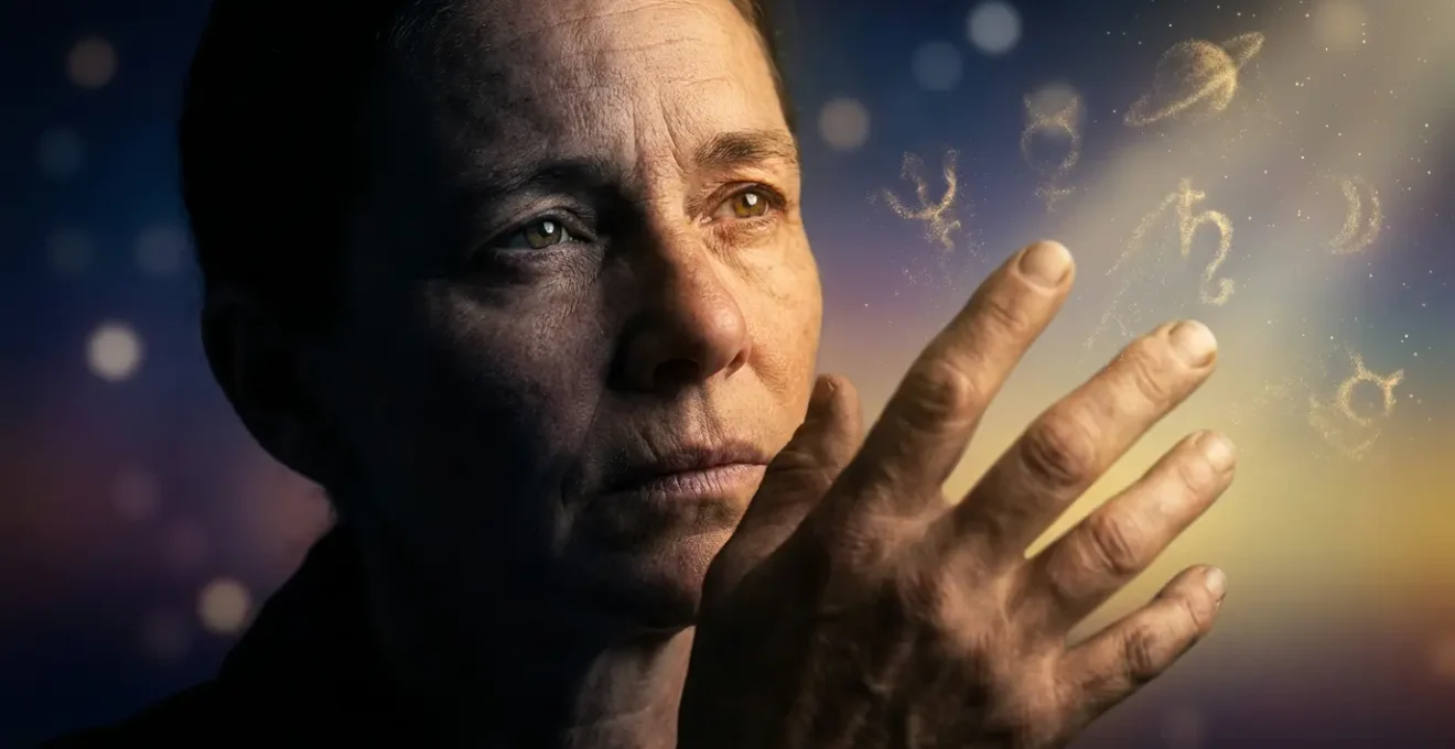 A person actively stepping from shadow into light, symbolizing conscious transformation of negative patterns