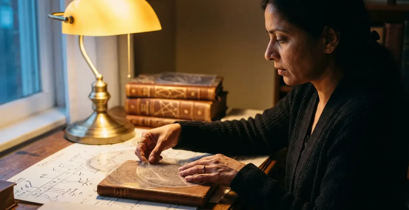 Astrologer working with life event timeline to calculate exact birth time