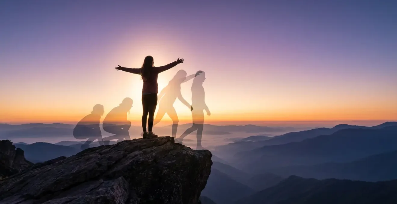 Visual metaphor for evolving from lower to higher vibration of zodiac sign