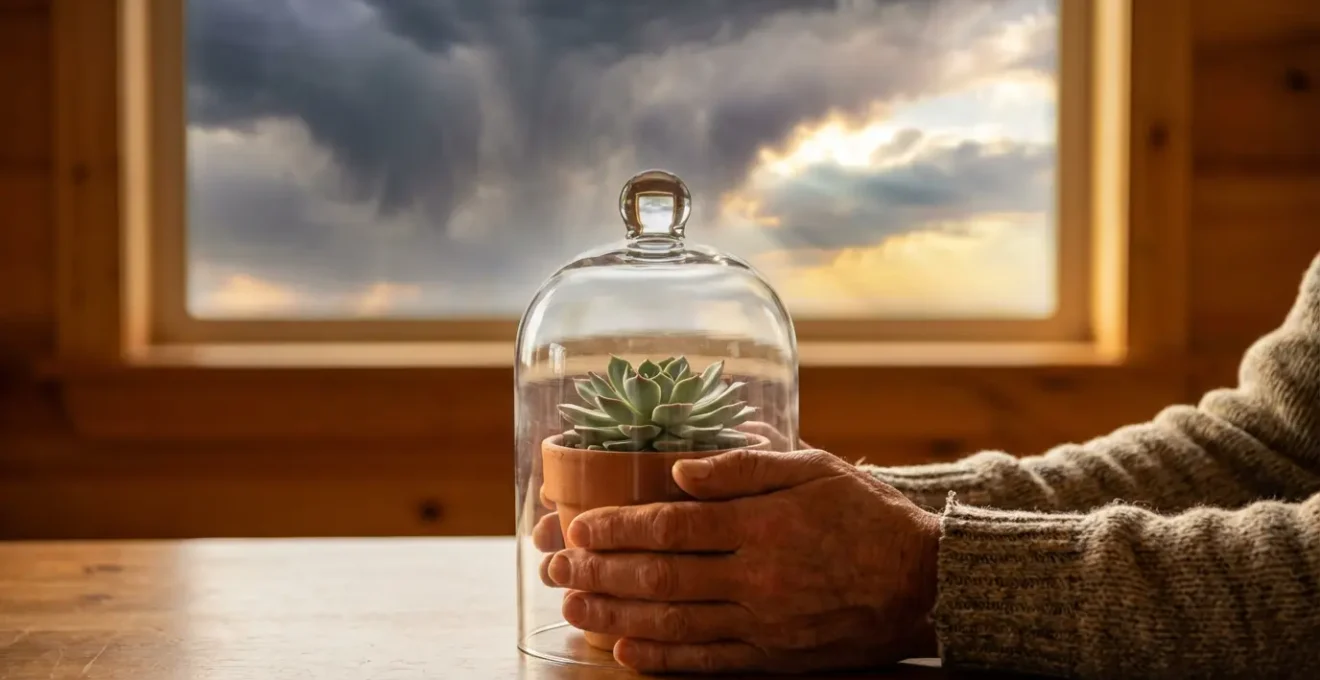 Metaphorical image of preparedness with natural elements