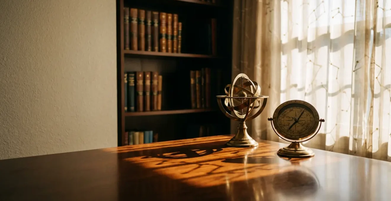 Professional astrology consultation showing constellation patterns and natal charts