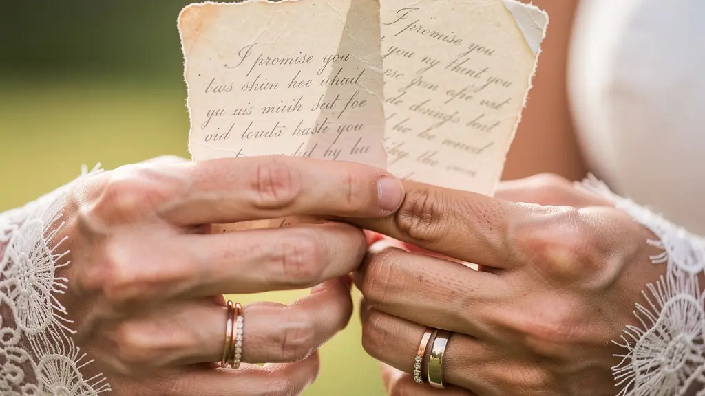 Couple exchanging vows under celestial alignment
