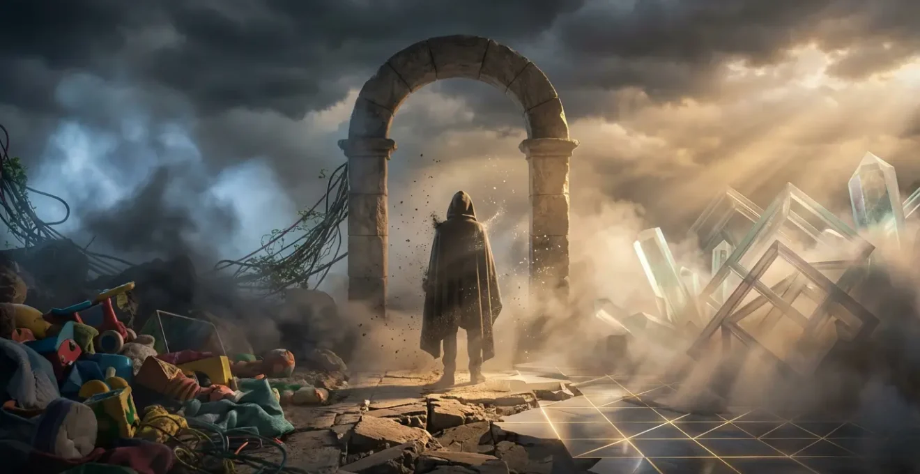 Transformative cosmic journey at age 29 showing personal evolution