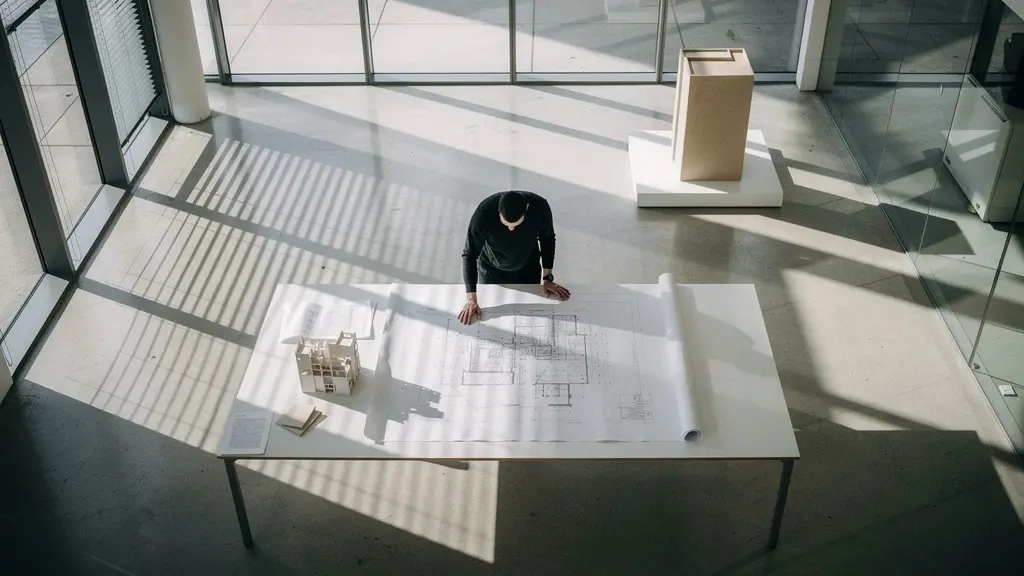 Professional conducting a systematic reputation review, with Saturn's structured influence represented by architectural elements.