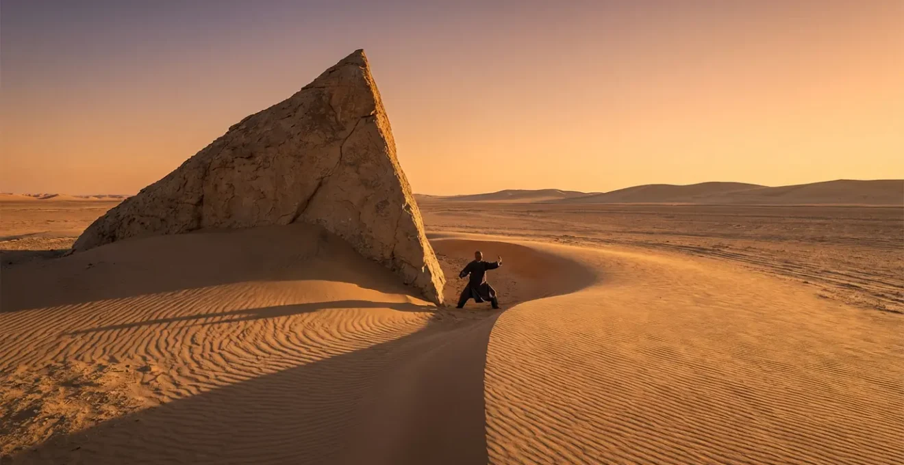 Visual metaphor of energy flowing through a T-square apex point in astrology