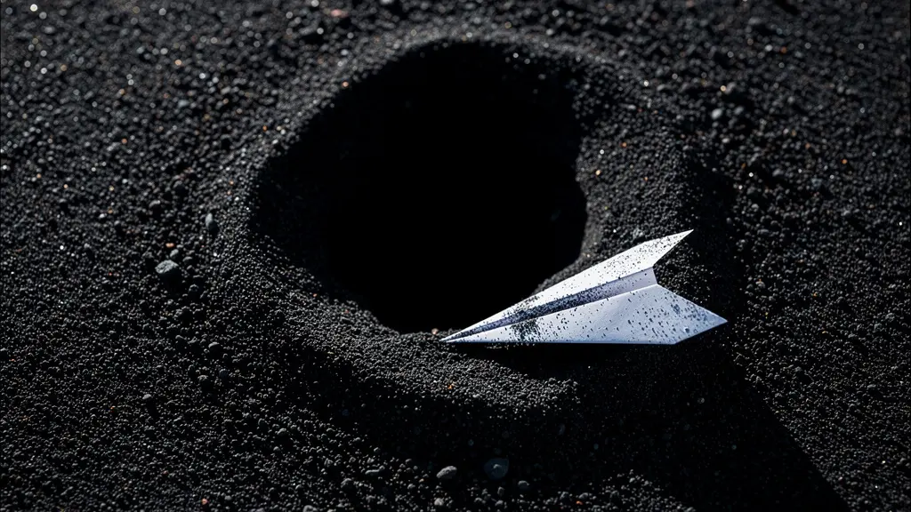 Abstract representation of disconnection between earth and moon with swirling cosmic void